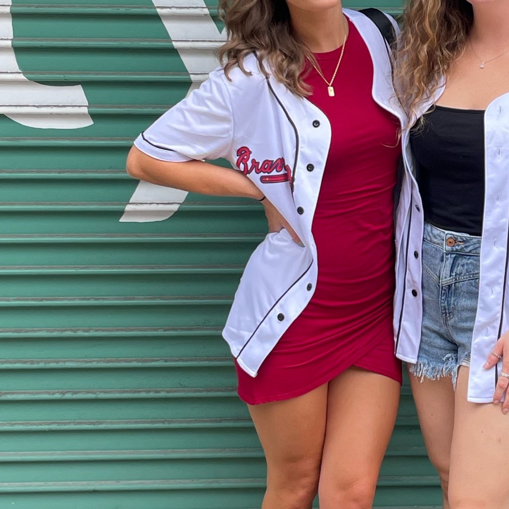 Red mini dress